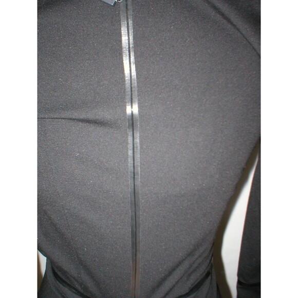 New Womens NWT $1200 Designer Emporio Armani Dress Black IT 40 4 Piping Sheath - Picture 8 of 12